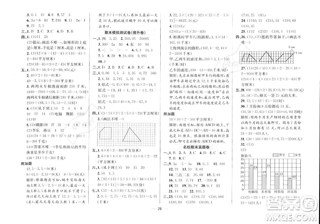 陜西人民教育出版社2023年秋小學(xué)教材全練五年級上冊數(shù)學(xué)江蘇版答案