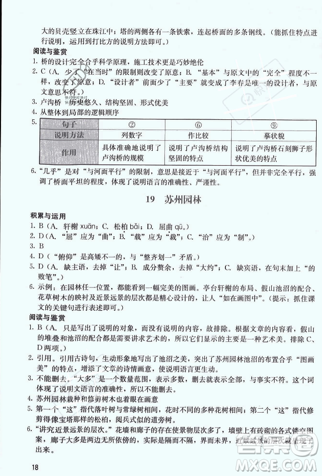 廣州出版社2023年秋陽光學(xué)業(yè)評價八年級上冊語文人教版答案