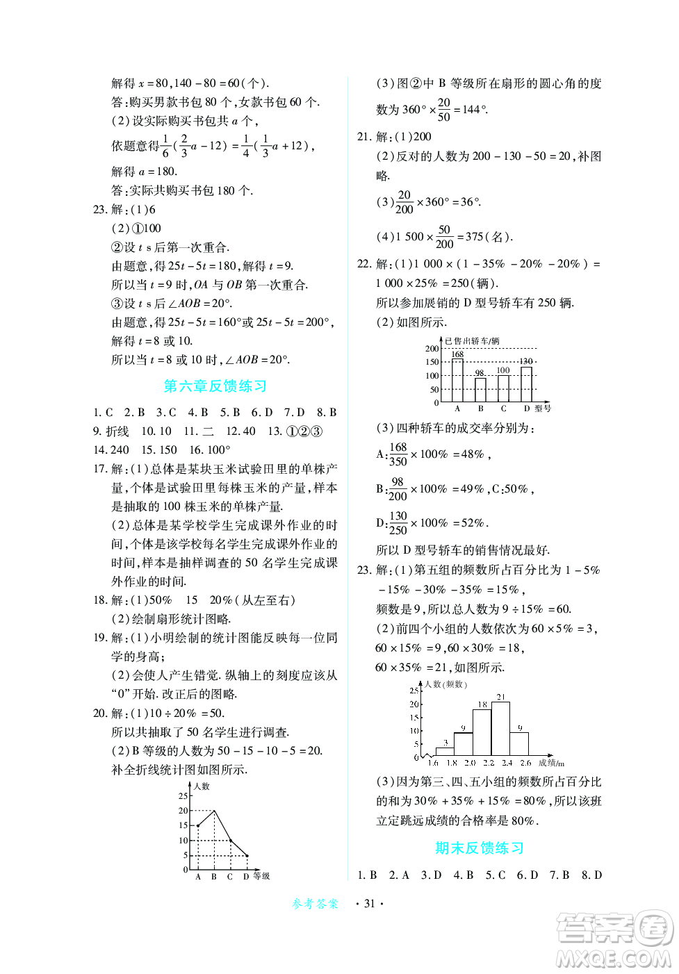 江西人民出版社2023年秋一課一練創(chuàng)新練習(xí)七年級數(shù)學(xué)上冊北師大版答案