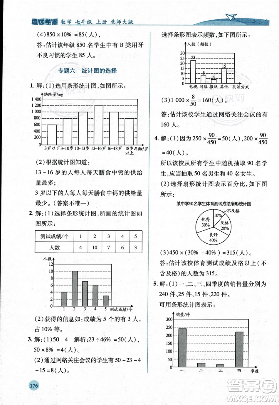 陜西師范大學(xué)出版總社2023年秋績優(yōu)學(xué)案七年級數(shù)學(xué)上冊北師大版答案