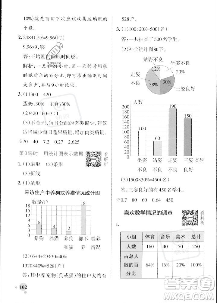 遼寧教育出版社2023年秋PASS小學(xué)學(xué)霸作業(yè)本六年級數(shù)學(xué)上冊冀教版答案