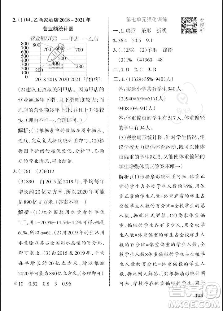 遼寧教育出版社2023年秋PASS小學(xué)學(xué)霸作業(yè)本六年級數(shù)學(xué)上冊冀教版答案