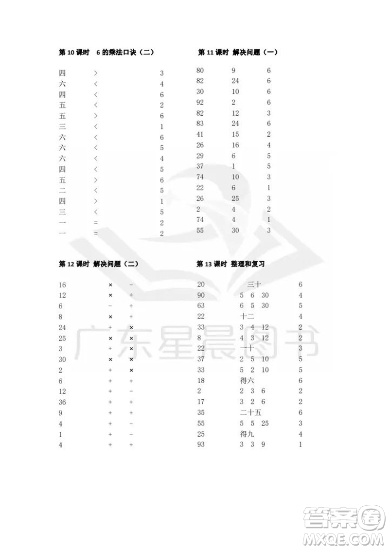 吉林出版集團(tuán)股份有限公司2023年秋小學(xué)數(shù)學(xué)口算速算心算二年級(jí)上冊(cè)人教版參考答案