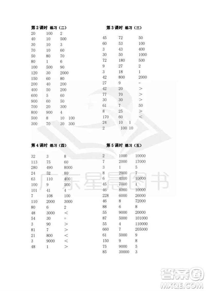 吉林出版集團股份有限公司2023年秋小學(xué)數(shù)學(xué)口算速算心算三年級上冊人教版參考答案