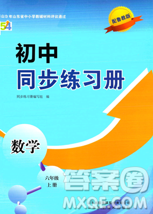 山東科學(xué)技術(shù)出版社2023年秋初中同步練習(xí)冊六年級(jí)數(shù)學(xué)上冊魯教版答案