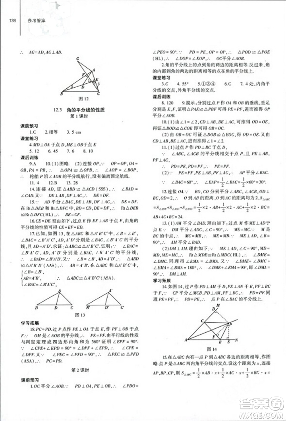 大象出版社2023年秋初中同步練習冊八年級數(shù)學上冊人教版山東專版答案