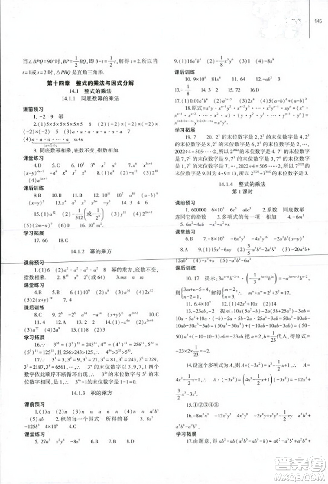 大象出版社2023年秋初中同步練習冊八年級數(shù)學上冊人教版山東專版答案