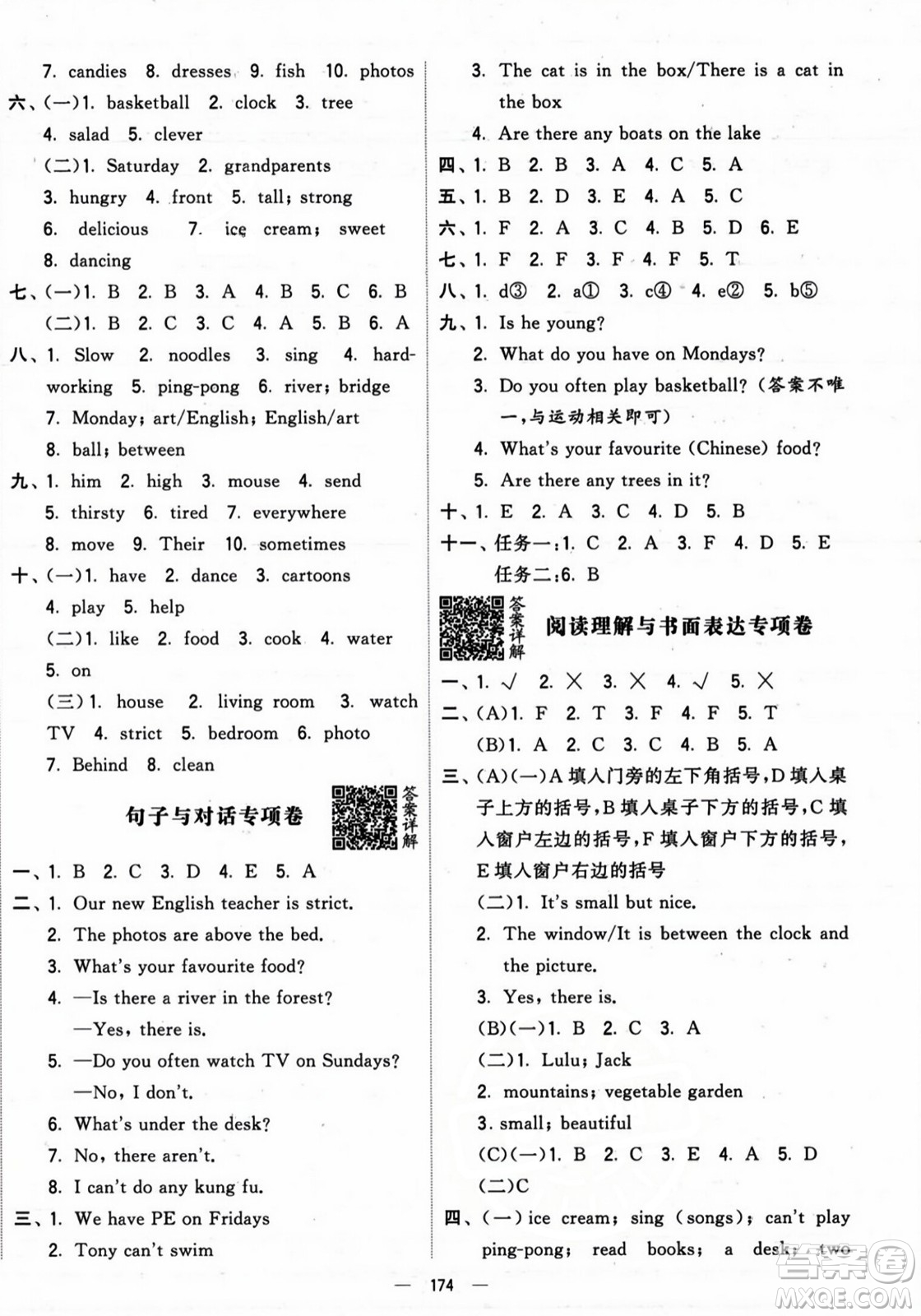 寧夏人民教育出版社2023年秋學霸提優(yōu)大試卷五年級英語上冊人教版答案