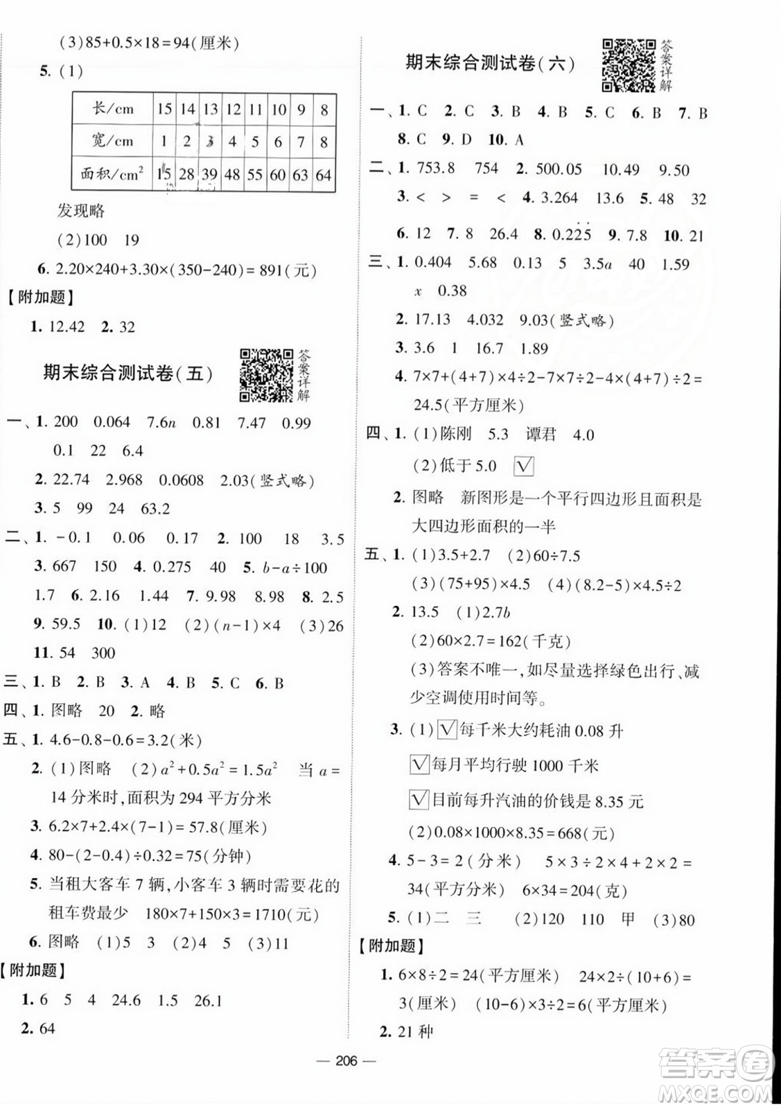 寧夏人民教育出版社2023年秋學(xué)霸提優(yōu)大試卷五年級(jí)數(shù)學(xué)上冊(cè)江蘇國標(biāo)版答案