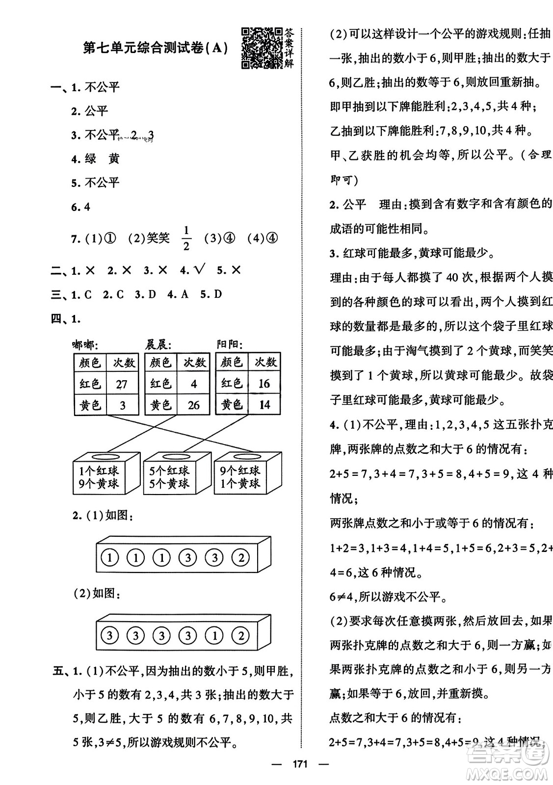 寧夏人民教育出版社2023年秋學(xué)霸提優(yōu)大試卷五年級數(shù)學(xué)上冊北師大版答案