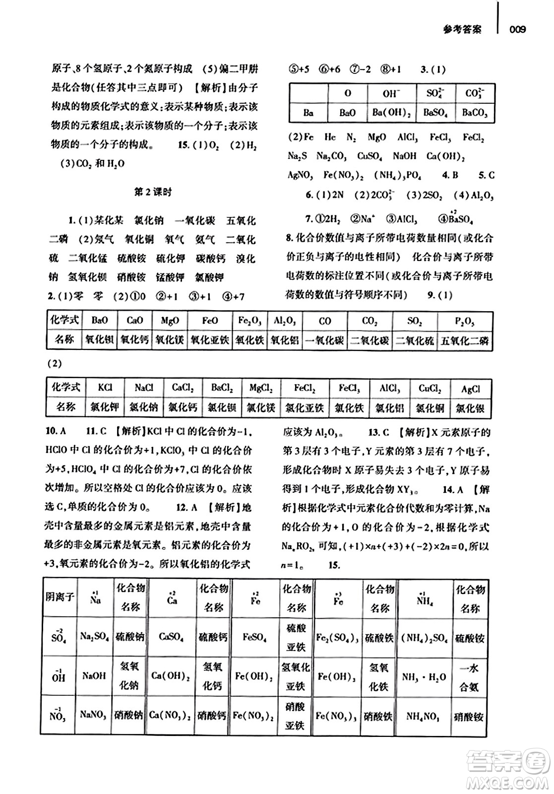 大象出版社2023年秋基礎(chǔ)訓(xùn)練九年級化學(xué)全一冊人教版答案