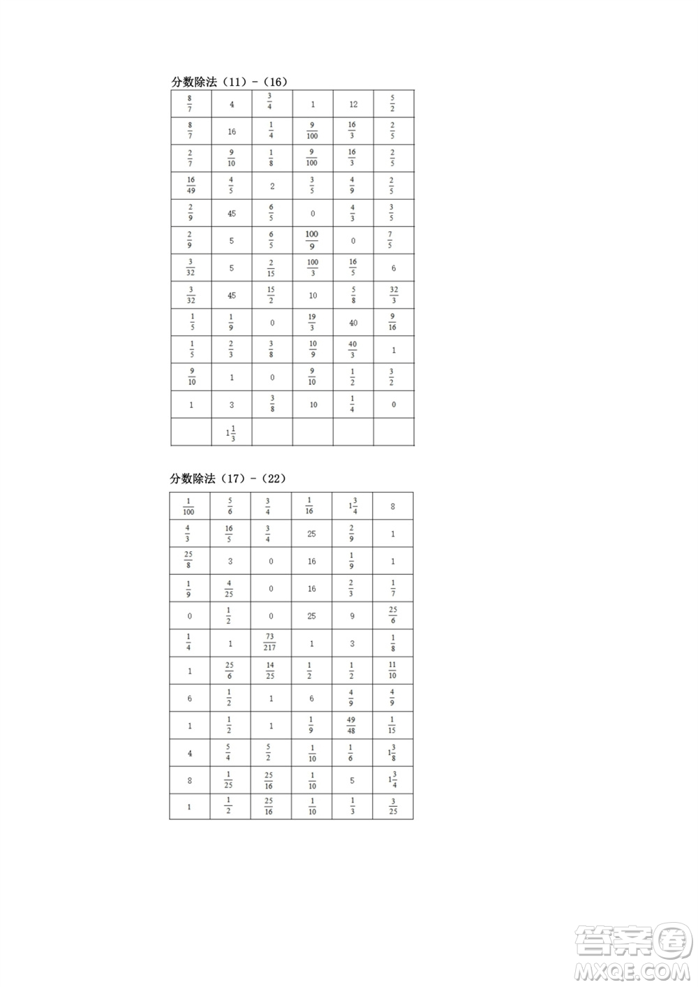 江蘇鳳凰教育出版社2023年秋口算練習冊六年級數(shù)學上冊蘇教版參考答案