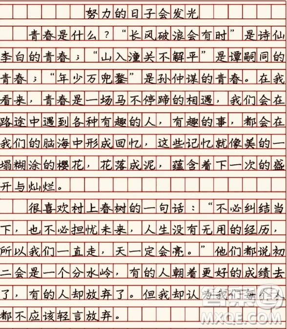 努力的日子會(huì)發(fā)光主題作文600字 關(guān)于努力的日子會(huì)發(fā)光的主題作文600字