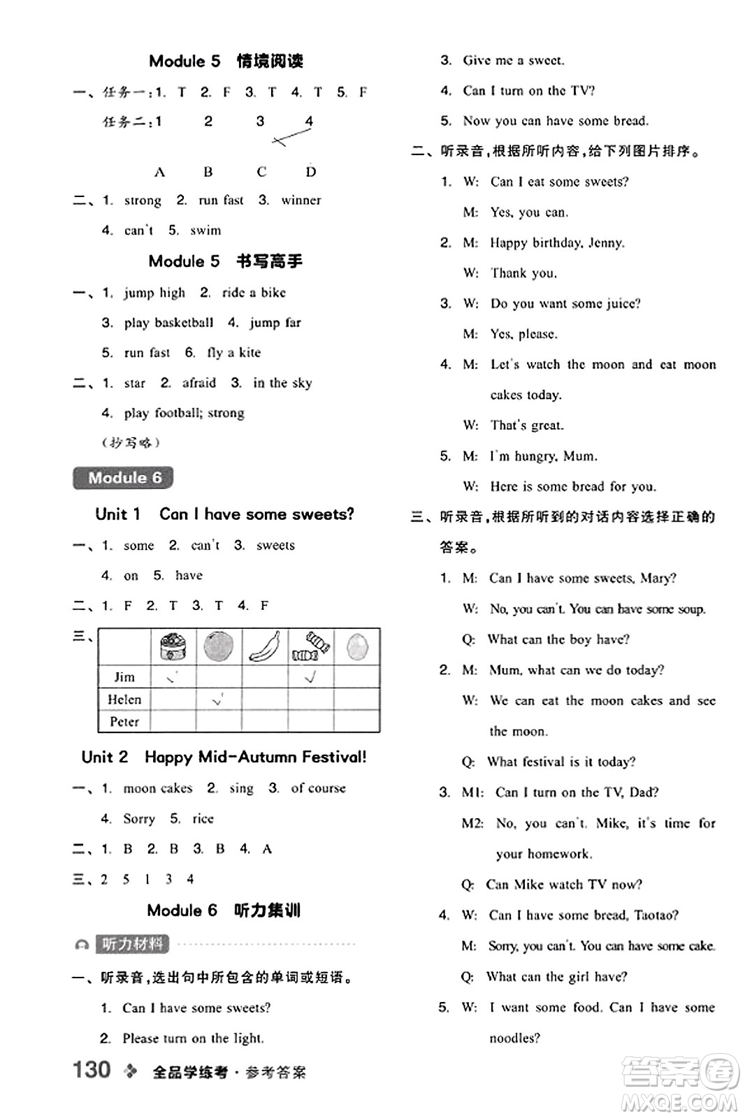 開明出版社2023年秋全品學(xué)練考四年級英語上冊外研版三起點(diǎn)答案