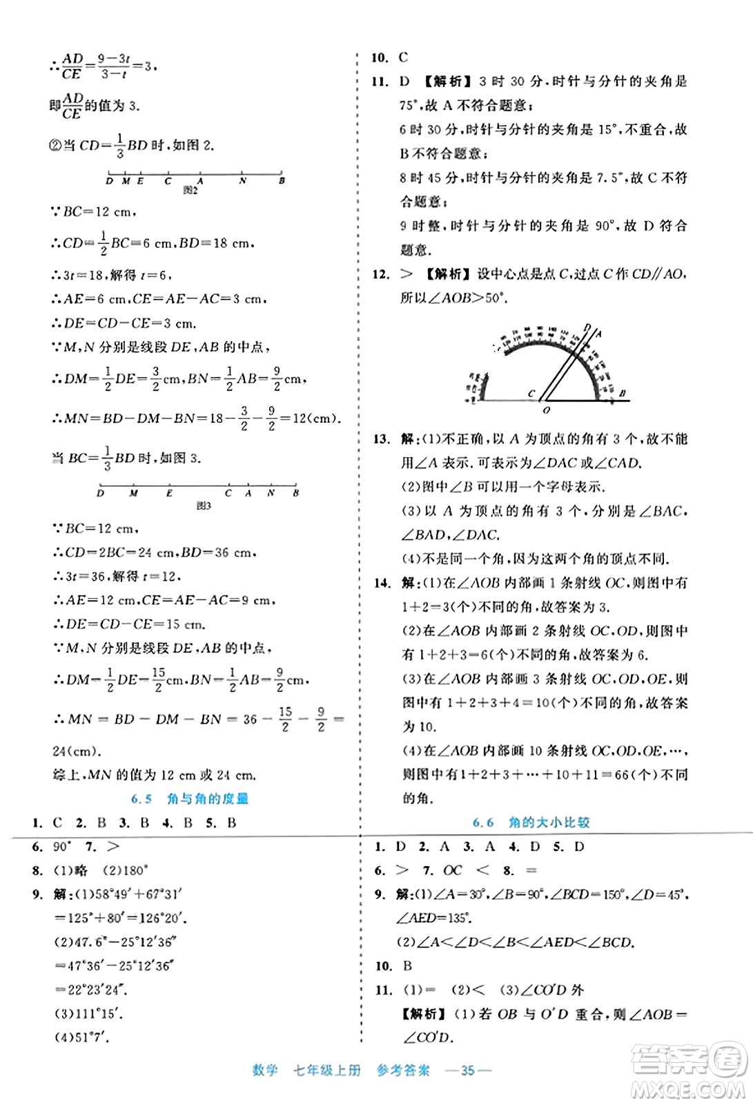 浙江工商大學出版社2023年秋精彩練習就練這一本七年級數(shù)學上冊通用版答案