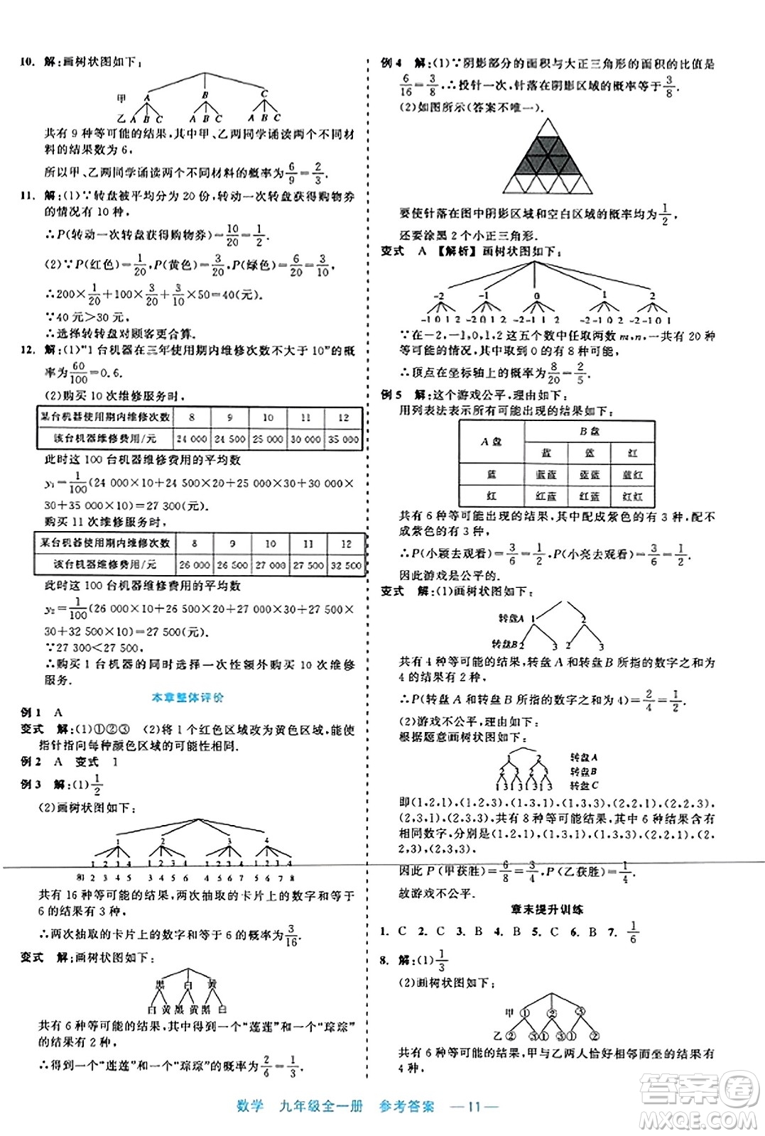 浙江工商大學(xué)出版社2023年秋精彩練習(xí)就練這一本九年級數(shù)學(xué)全一冊通用版答案