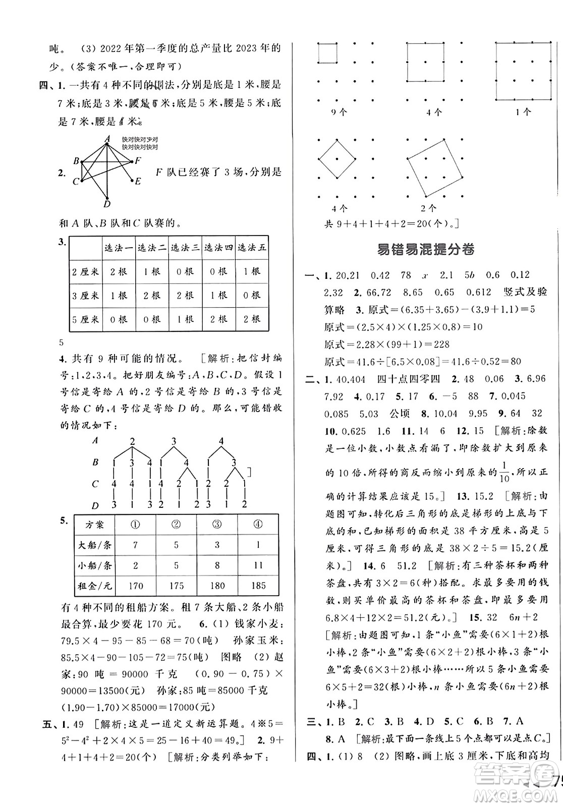 北京教育出版社2023年秋亮點(diǎn)給力大試卷五年級(jí)數(shù)學(xué)上冊(cè)江蘇版答案