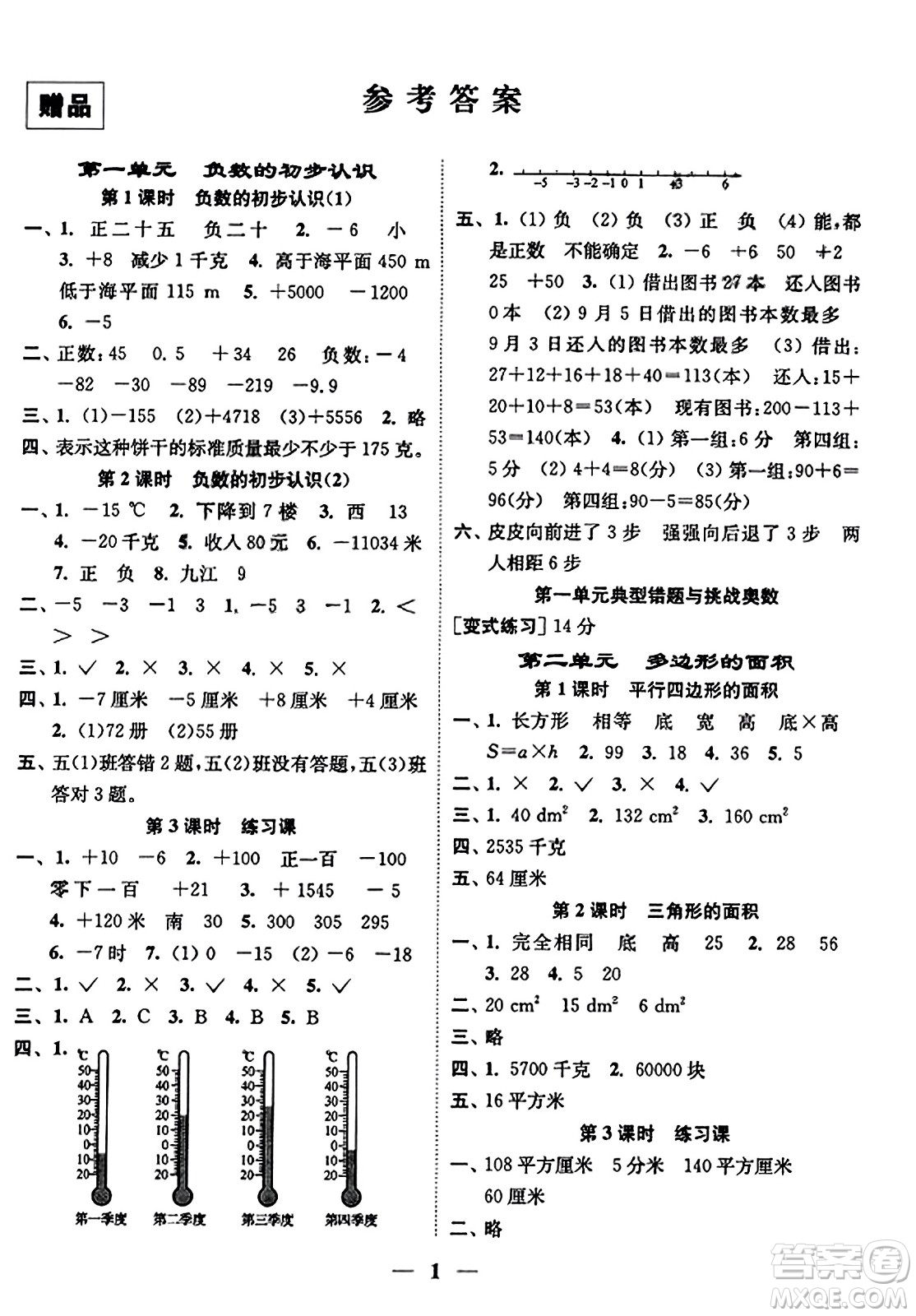 江蘇鳳凰美術(shù)出版社2023年秋隨堂練1+2五年級數(shù)學(xué)上冊江蘇版答案