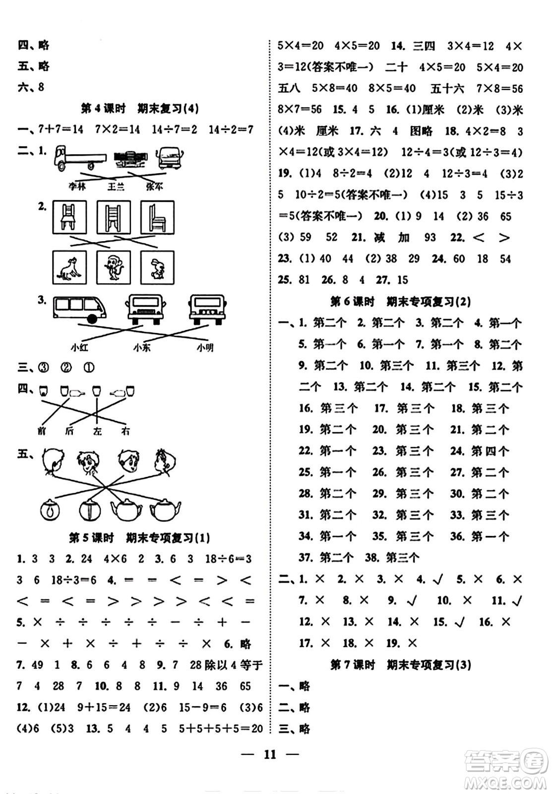 江蘇鳳凰美術(shù)出版社2023年秋隨堂練1+2二年級(jí)數(shù)學(xué)上冊(cè)江蘇版答案