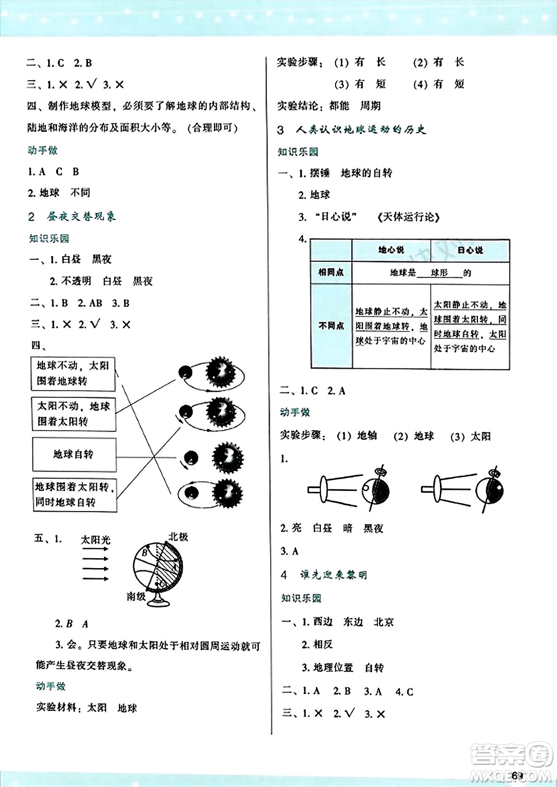 陜西人民教育出版社2023年秋學(xué)習(xí)與評(píng)價(jià)六年級(jí)科學(xué)上冊教科版答案