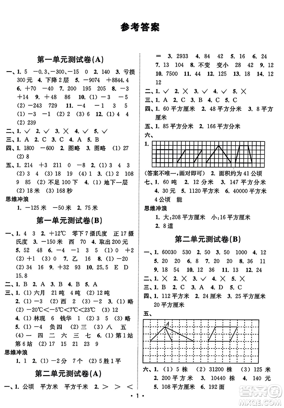 東南大學(xué)出版社2023年秋江蘇密卷五年級(jí)數(shù)學(xué)上冊(cè)江蘇版答案