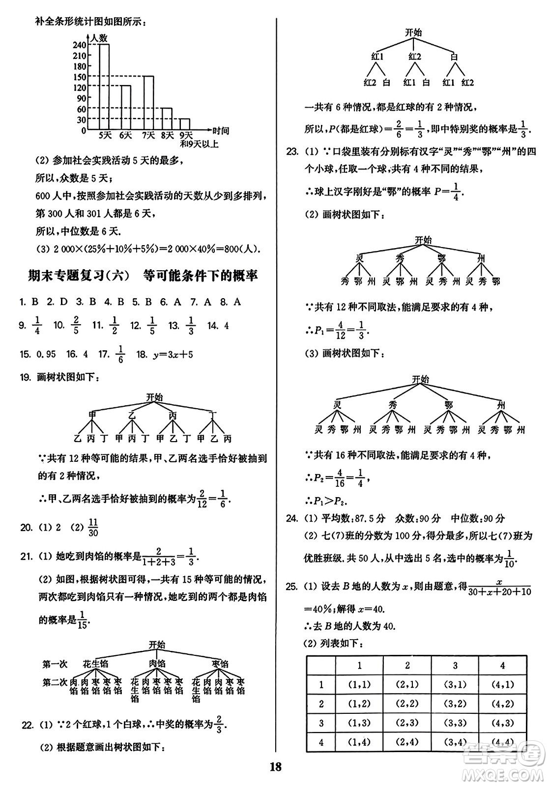 東南大學(xué)出版社2023年秋金3練九年級(jí)數(shù)學(xué)上冊(cè)江蘇版答案