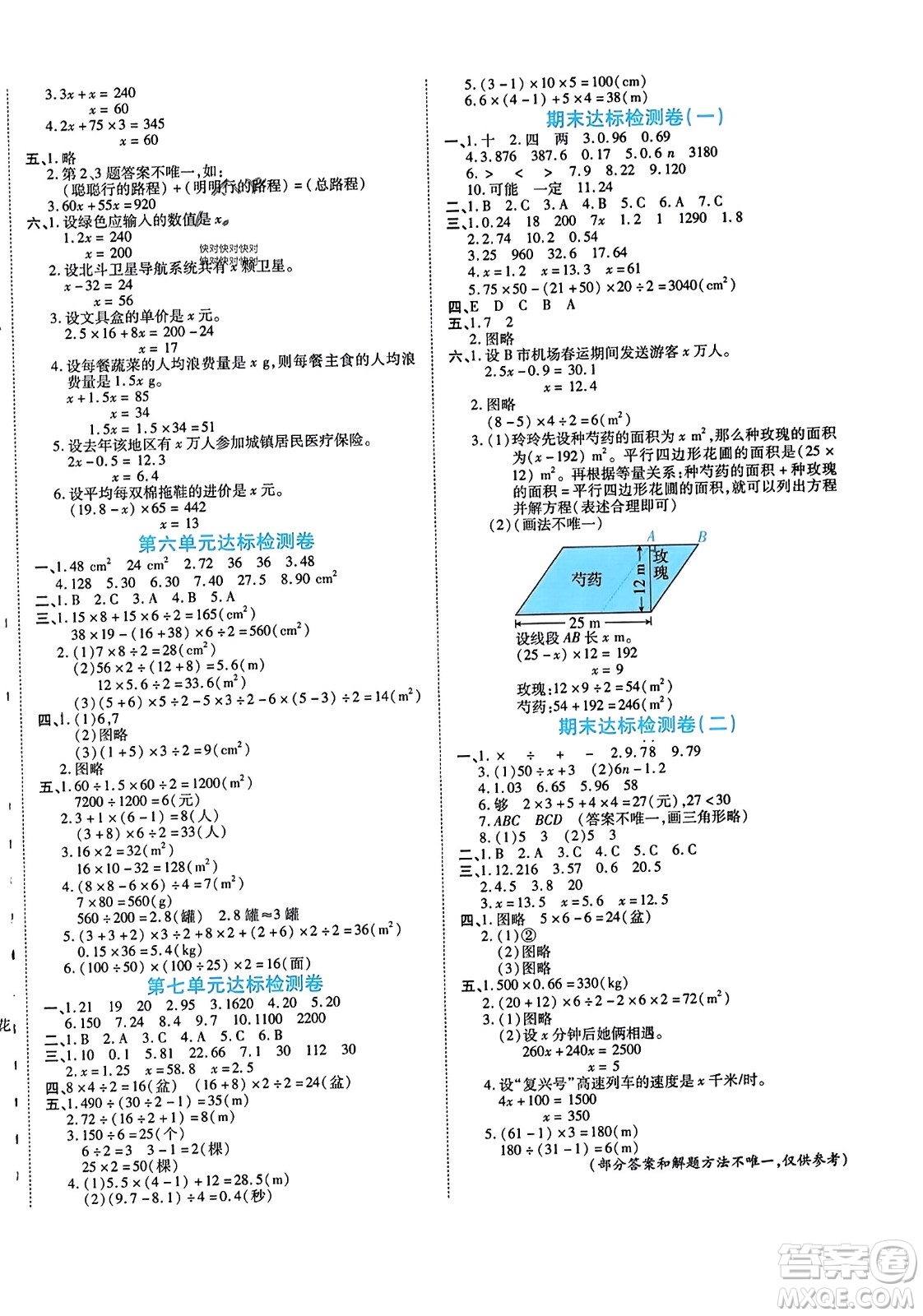 陽光出版社2023年秋自主課堂五年級數(shù)學(xué)上冊人教版答案