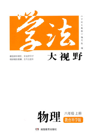 湖南教育出版社2023年秋學(xué)法大視野八年級物理上冊教科版參考答案