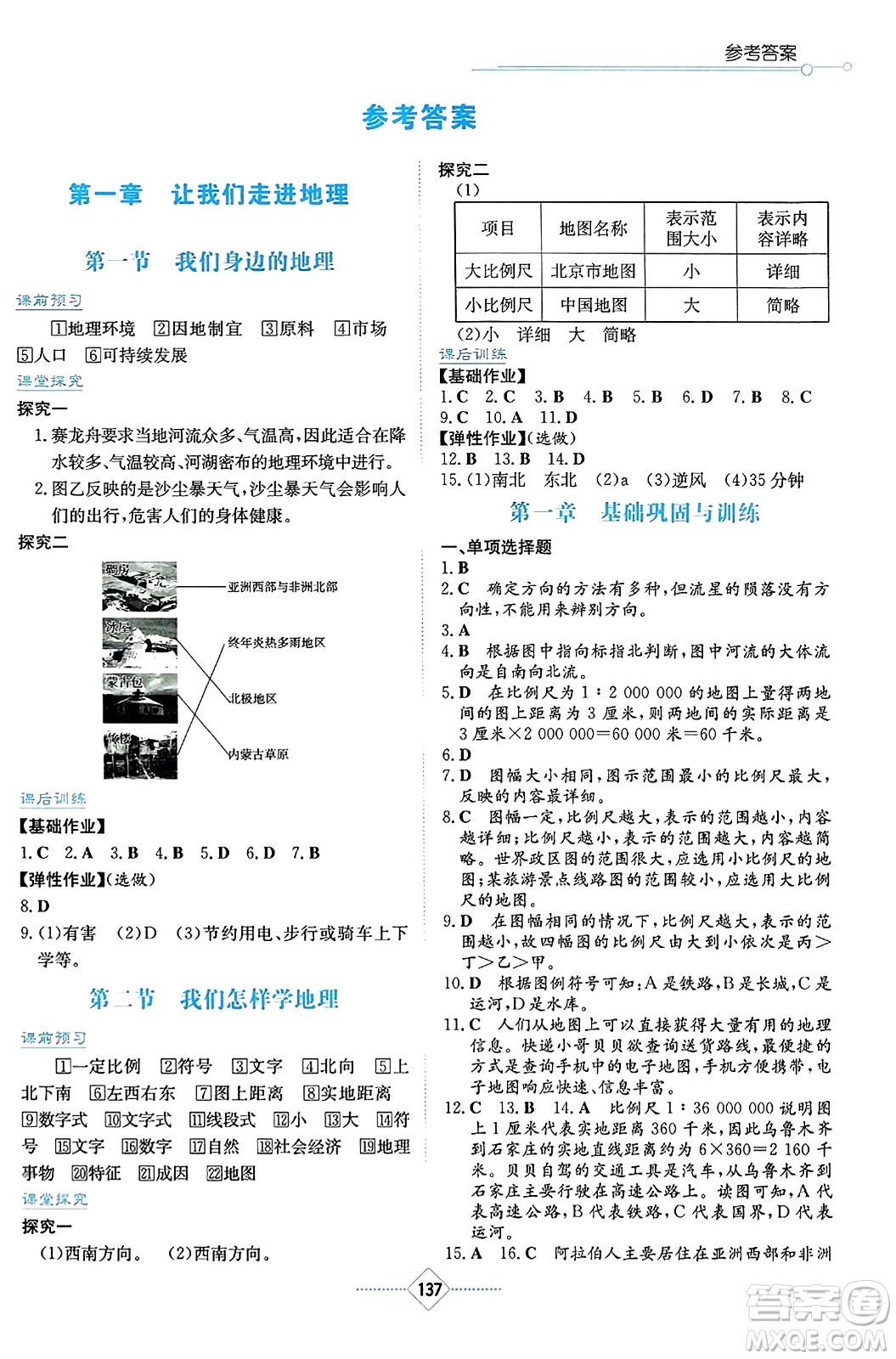 湖南教育出版社2023年秋學(xué)法大視野七年級(jí)地理上冊(cè)湘教版答案