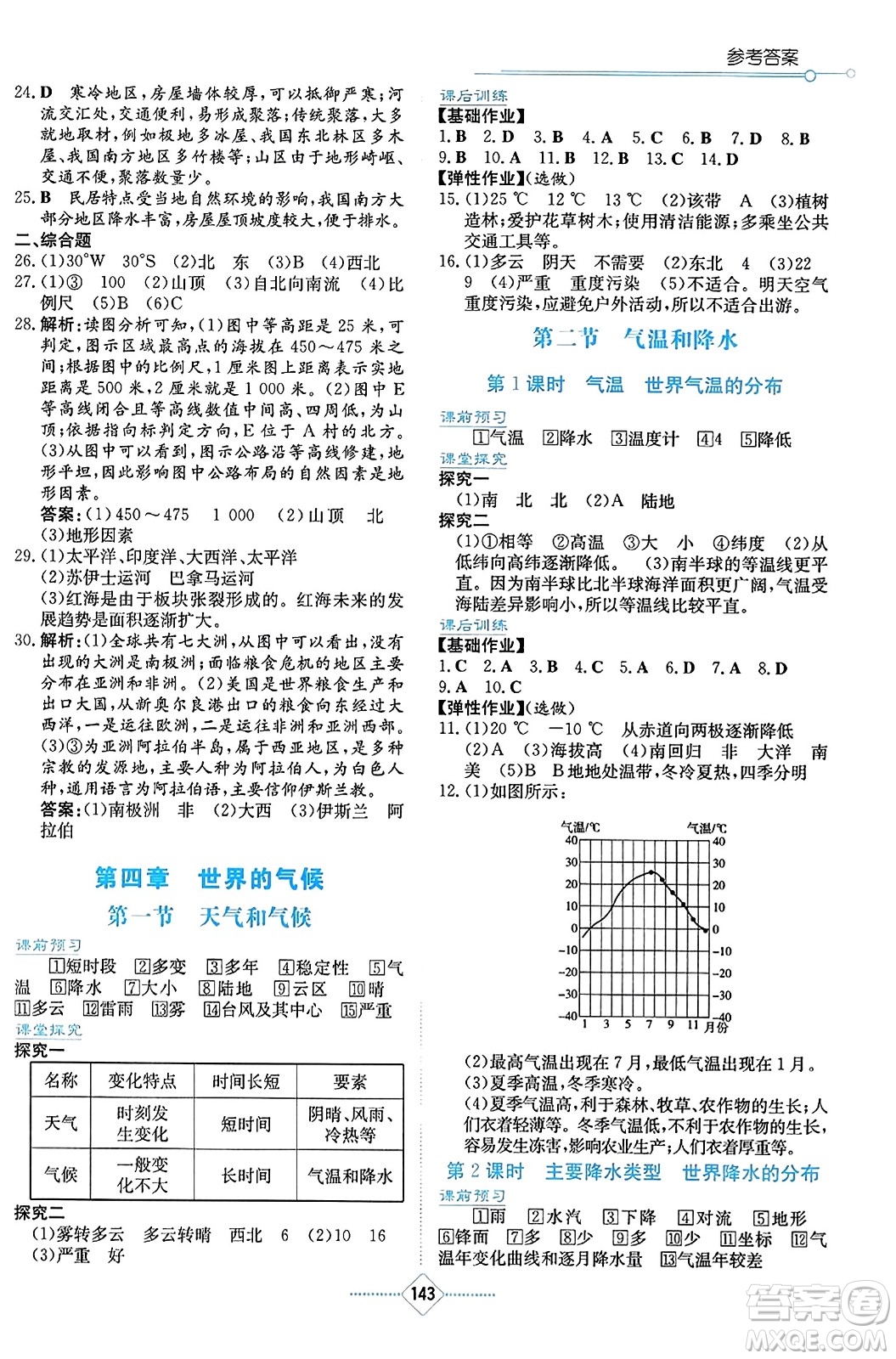 湖南教育出版社2023年秋學(xué)法大視野七年級(jí)地理上冊(cè)湘教版答案