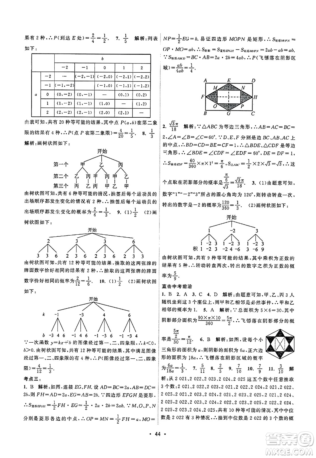 江蘇人民出版社2023年秋課時提優(yōu)計劃作業(yè)本九年級數(shù)學上冊蘇科版答案