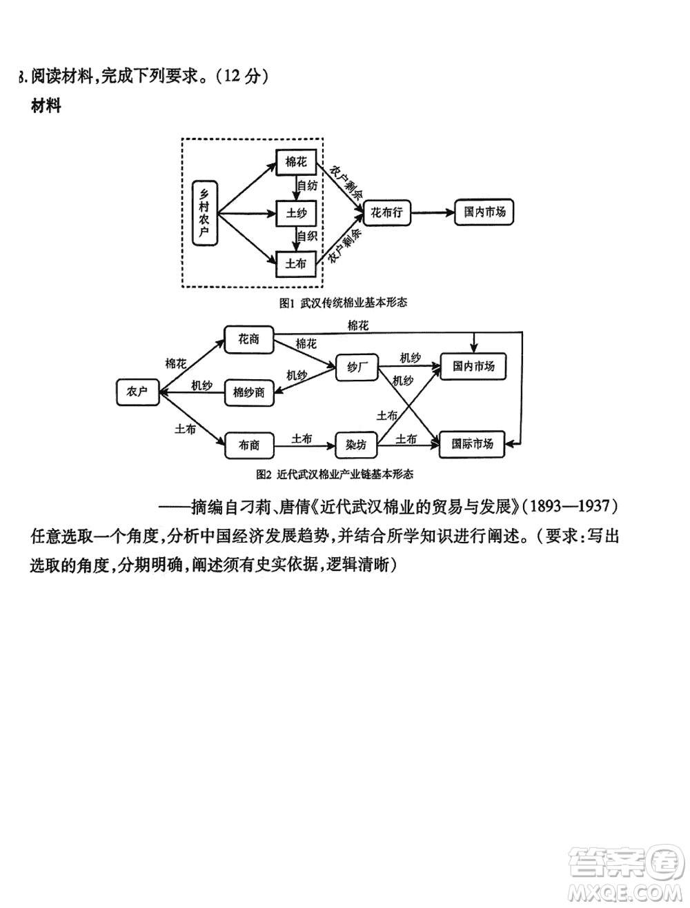 廣東衡水金卷2024屆高三上學(xué)期11月聯(lián)考?xì)v史參考答案