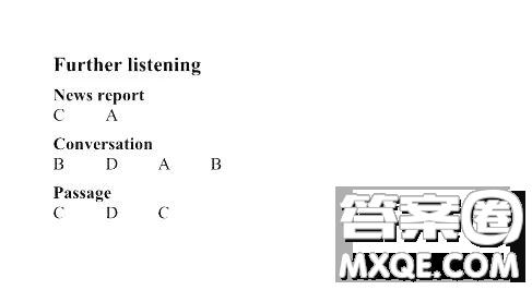 外語(yǔ)教學(xué)與研究出版社大學(xué)英語(yǔ)聽(tīng)說(shuō)教程4答案