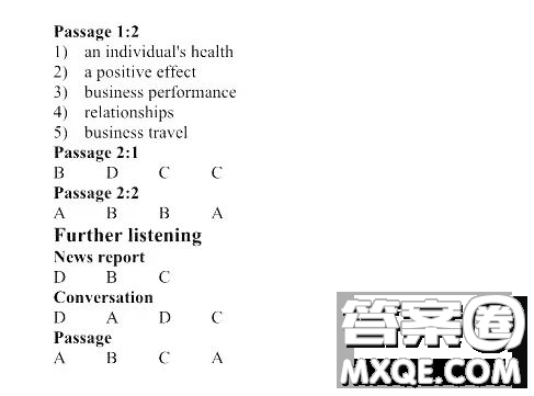 外語教學與研究出版社2023大學英語聽說教程3答案