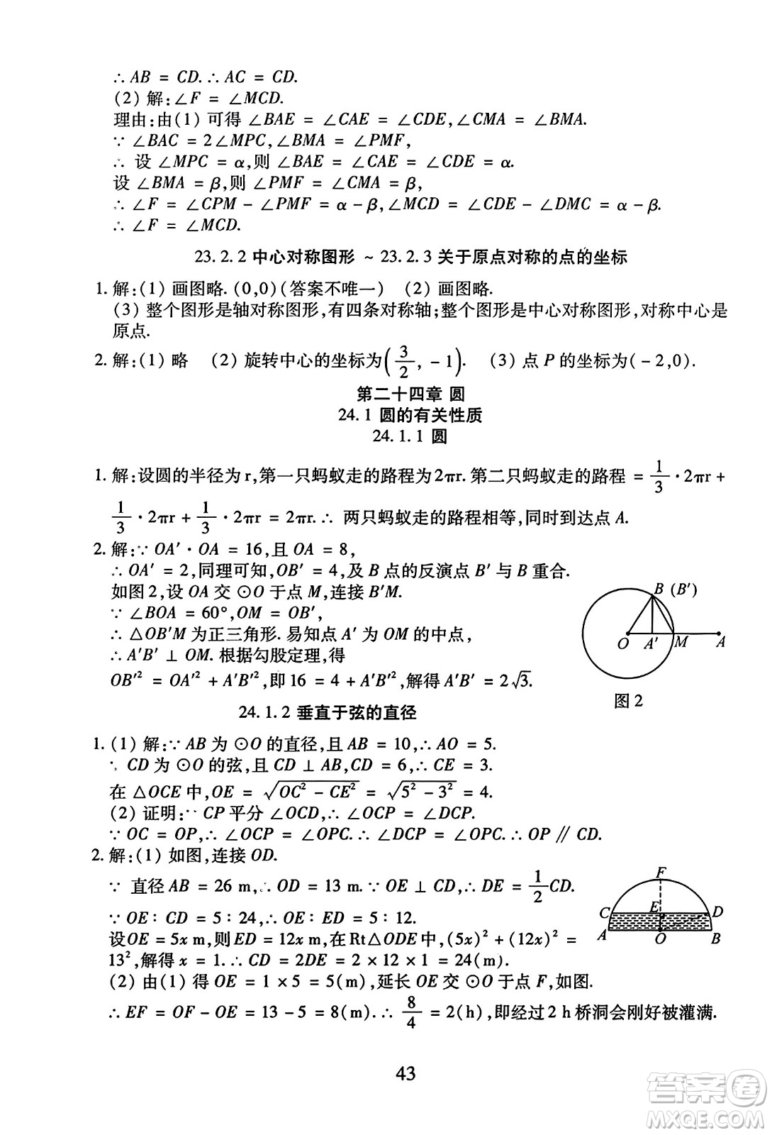 延邊教育出版社2023年秋暢行課堂九年級(jí)數(shù)學(xué)全一冊(cè)人教版答案