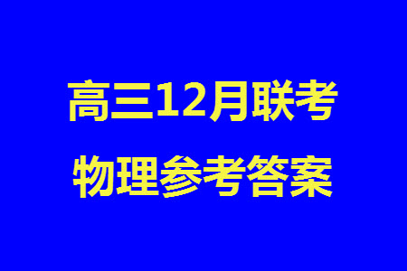 菁師聯(lián)盟2024屆高三上學(xué)期12月質(zhì)量監(jiān)測(cè)考試物理參考答案