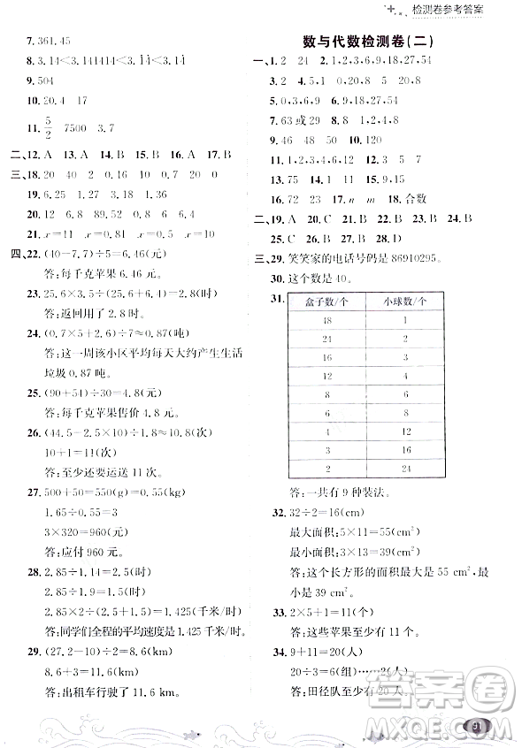 大連出版社2023年秋點石成金金牌每課通五年級數(shù)學(xué)上冊北師大版答案