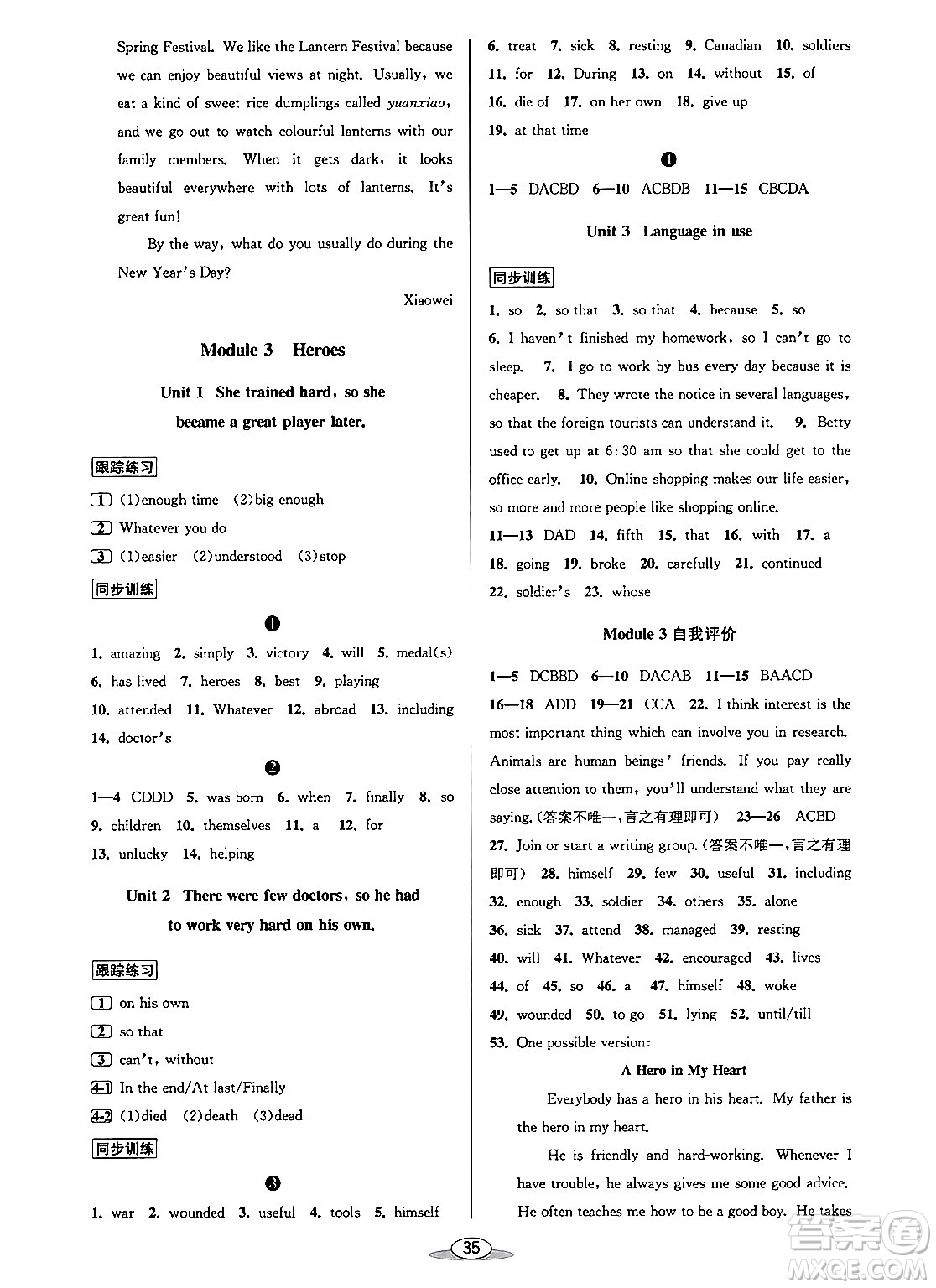 北京教育出版社2023年秋教與學課程同步講練九年級英語全一冊外研版答案