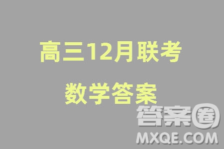 江西穩(wěn)派大聯(lián)考2024屆高三上學(xué)期12月統(tǒng)一調(diào)研測試數(shù)學(xué)參考答案