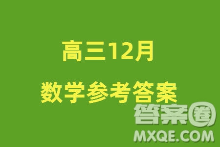 江蘇泰州中學2024屆高三第一學期12月調研測試數(shù)學試題參考答案