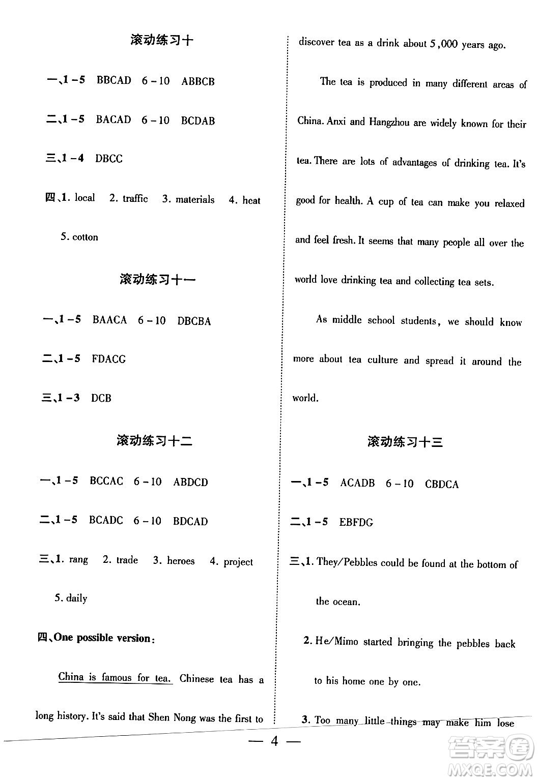 安徽大學(xué)出版社2024假期總動(dòng)員寒假必刷題九年級(jí)英語(yǔ)課標(biāo)版答案