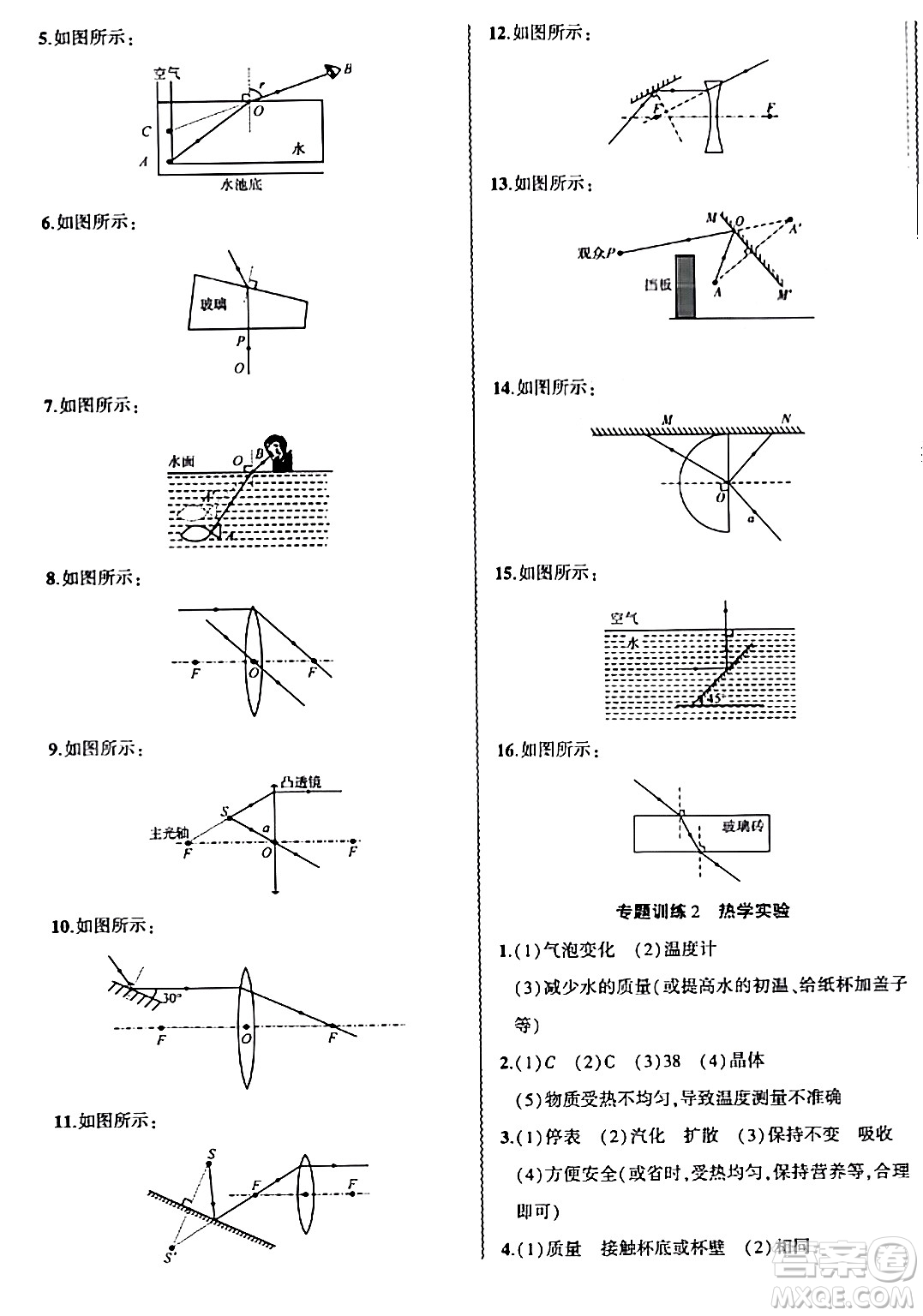 安徽大學(xué)出版社2024假期總動(dòng)員寒假必刷題八年級(jí)物理人教版答案