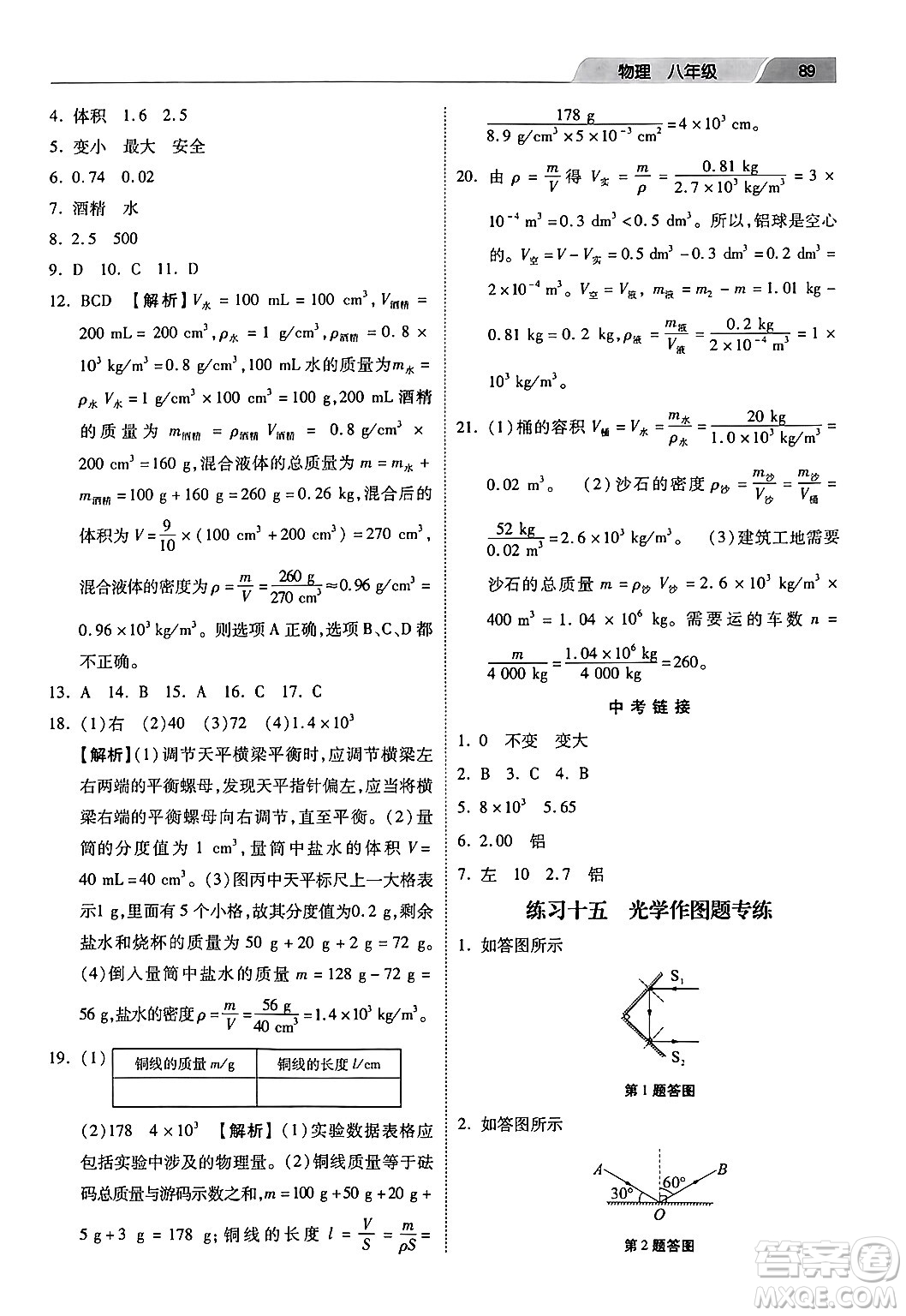 河北美術(shù)出版社2024寒假生活八年級物理通用版答案