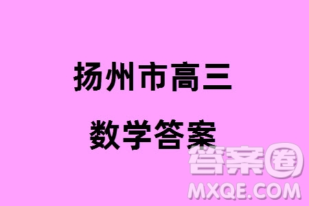 揚州市2023-2024學(xué)年高三上學(xué)期期末檢測數(shù)學(xué)參考答案