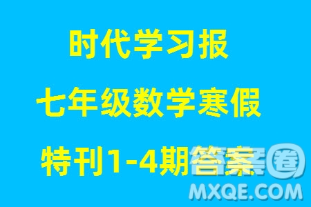 時(shí)代學(xué)習(xí)報(bào)數(shù)學(xué)周刊2023年秋七年級(jí)上冊(cè)寒假特刊1-4期參考答案