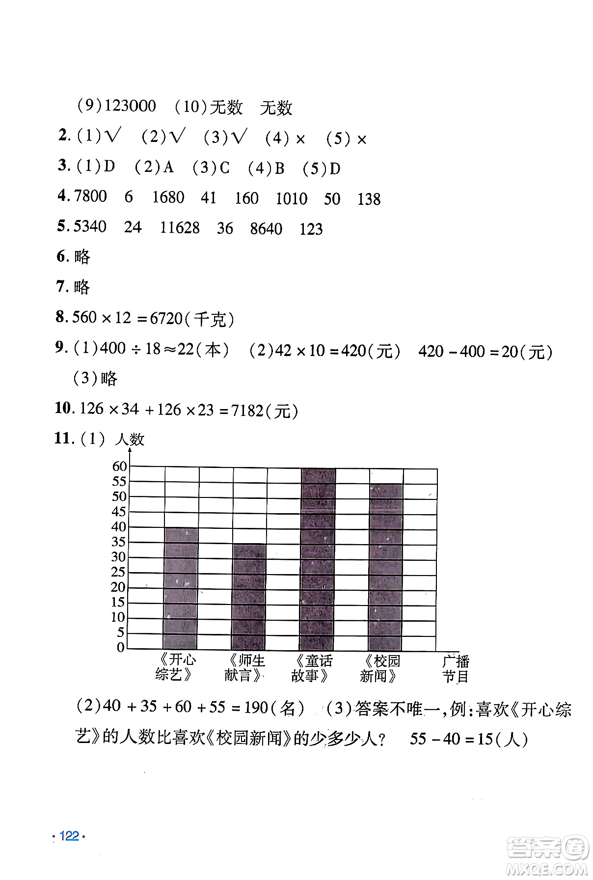 吉林出版集團股份有限公司2024假日數(shù)學四年級數(shù)學人教版答案