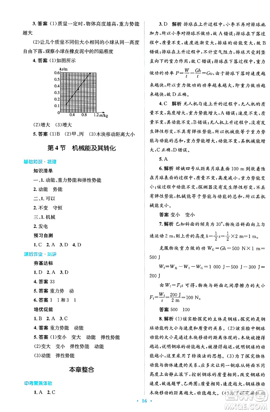 人民教育出版社2024年春人教金學(xué)典同步解析與測(cè)評(píng)學(xué)考練八年級(jí)物理下冊(cè)人教版答案