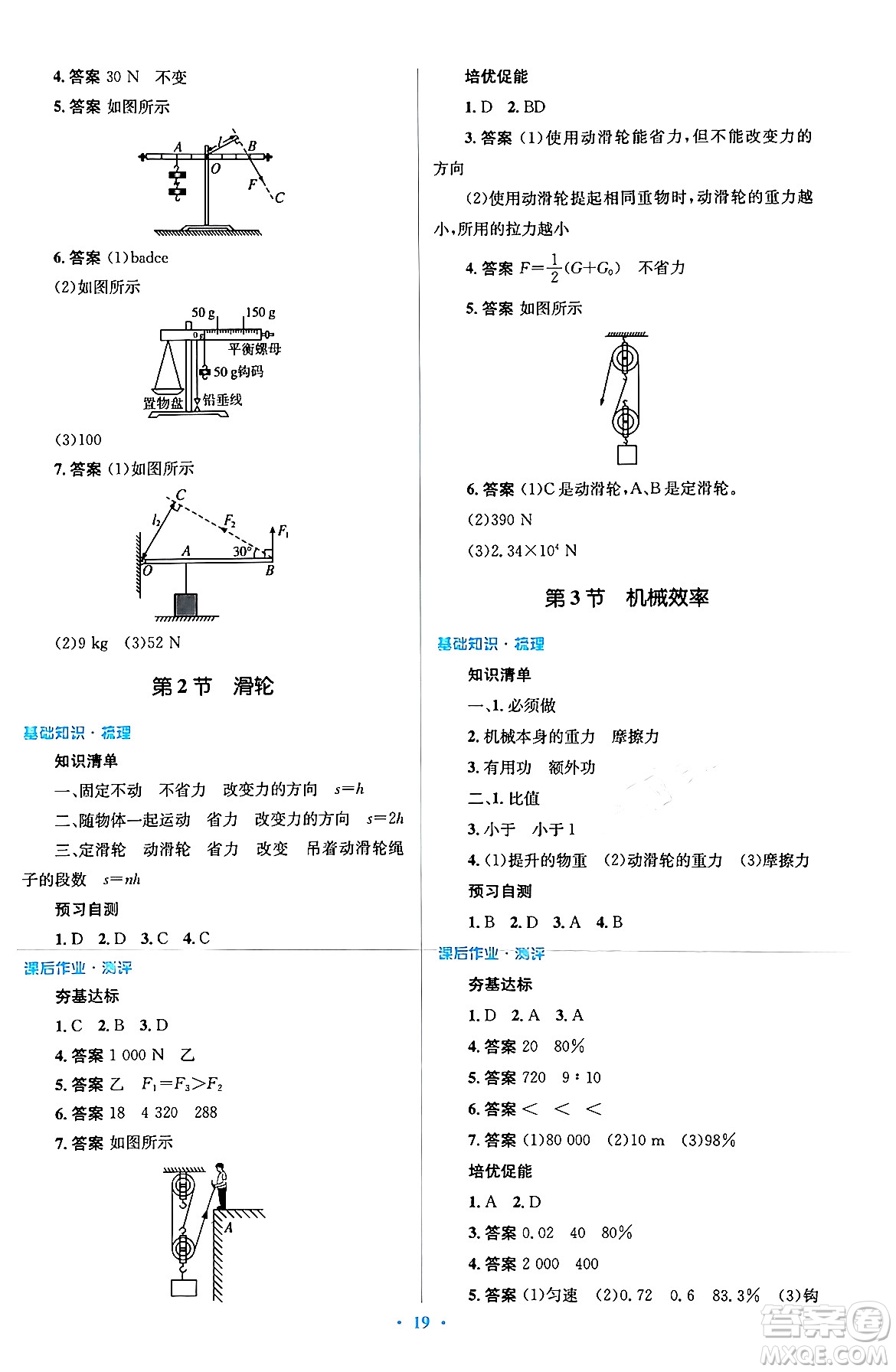 人民教育出版社2024年春人教金學(xué)典同步解析與測(cè)評(píng)學(xué)考練八年級(jí)物理下冊(cè)人教版答案