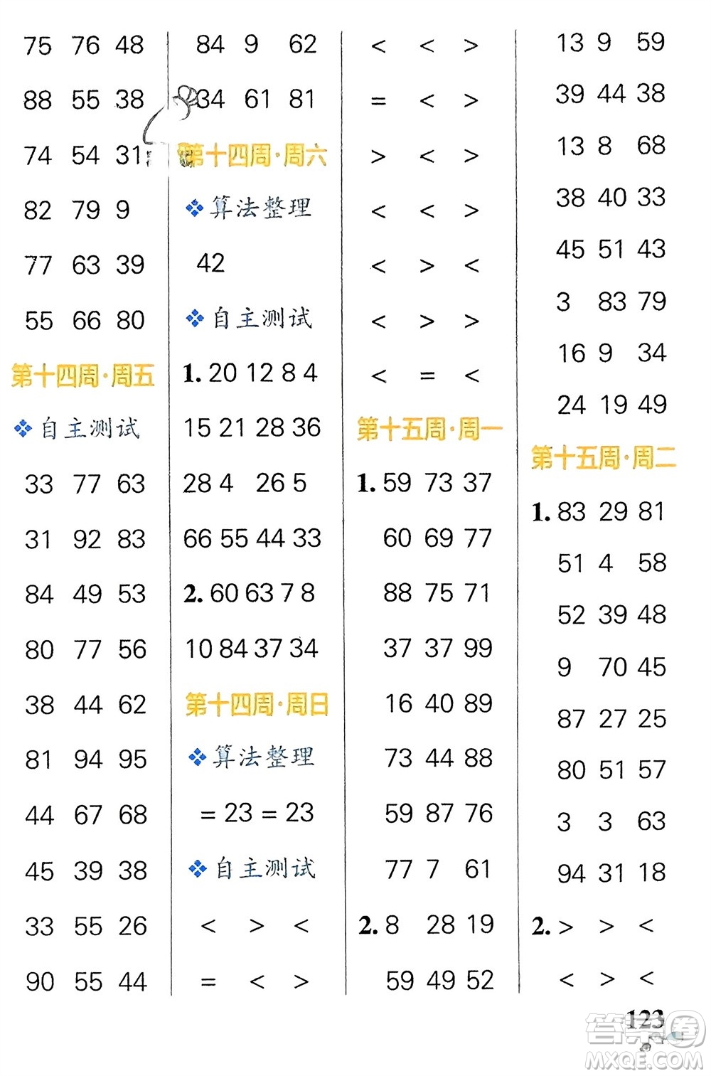 遼寧教育出版社2024年春小學(xué)學(xué)霸天天計(jì)算一年級(jí)數(shù)學(xué)下冊(cè)人教版廣東專版參考答案