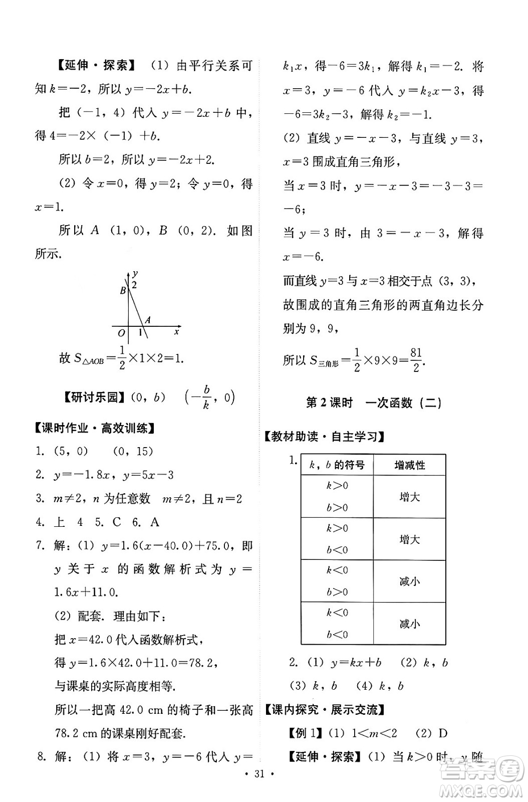 人民教育出版社2024年春能力培養(yǎng)與測試八年級數學下冊人教版答案